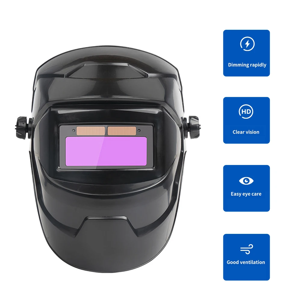 Darkening Welding Mask Glasses Welding Helmet Welding Hood Argon Arc Welding Hat Solar Rechargeable Welding Mask Welding Facial