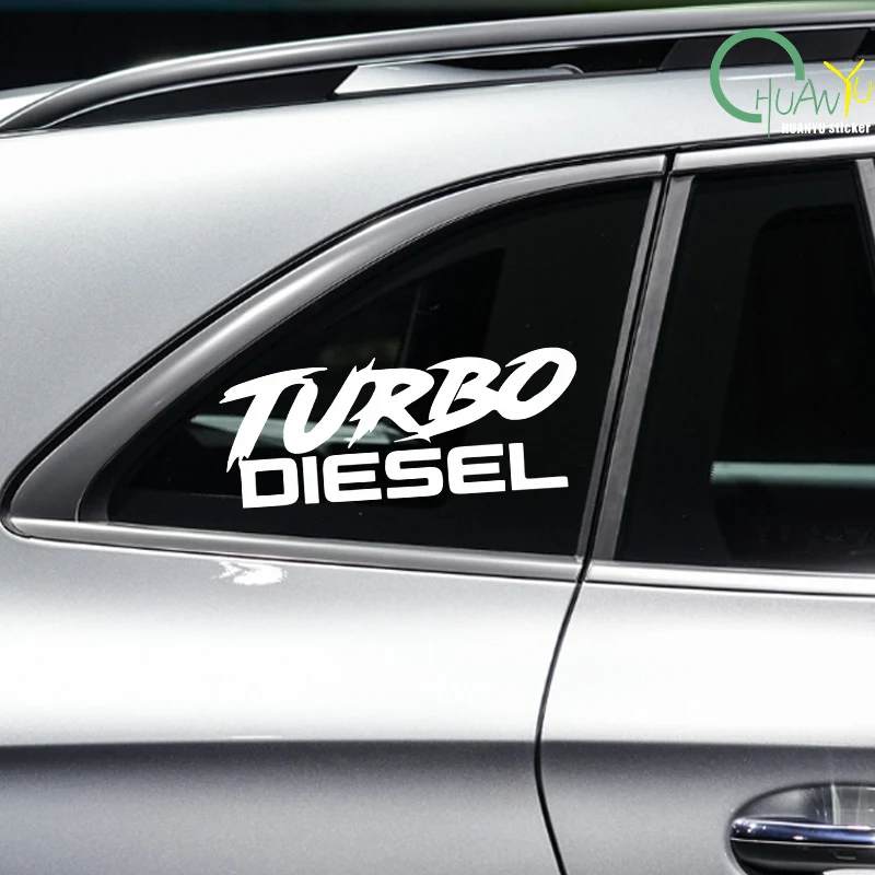 TURBO DIESEL Car Sticker Decal Funny Boosted Vinyl Black white laser
