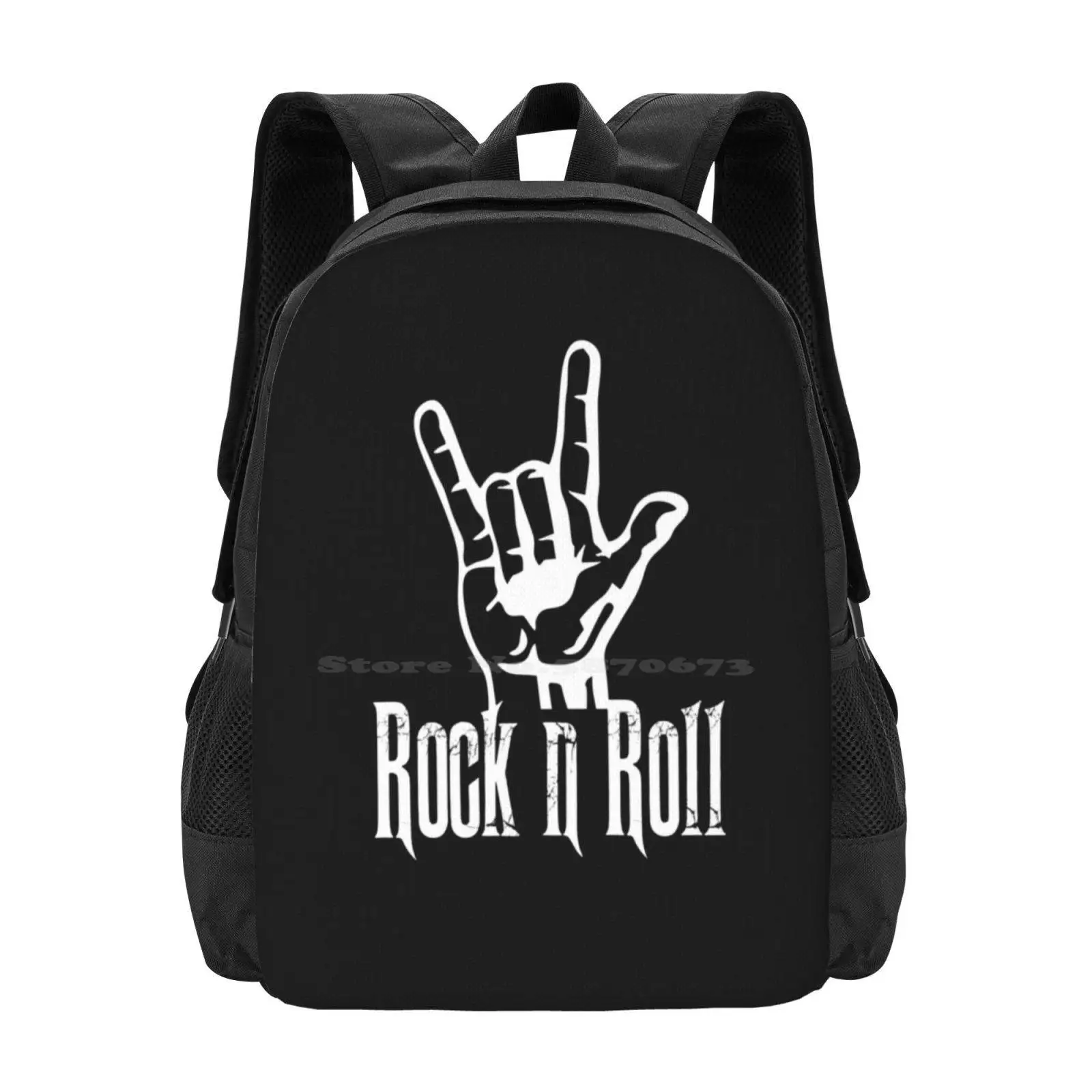 

Rock And Roll Metal Hand Sign Hot Sale Backpack Fashion Bags Heavy Metal And Roll Devil Horns Hand Sign Illustration Screamo