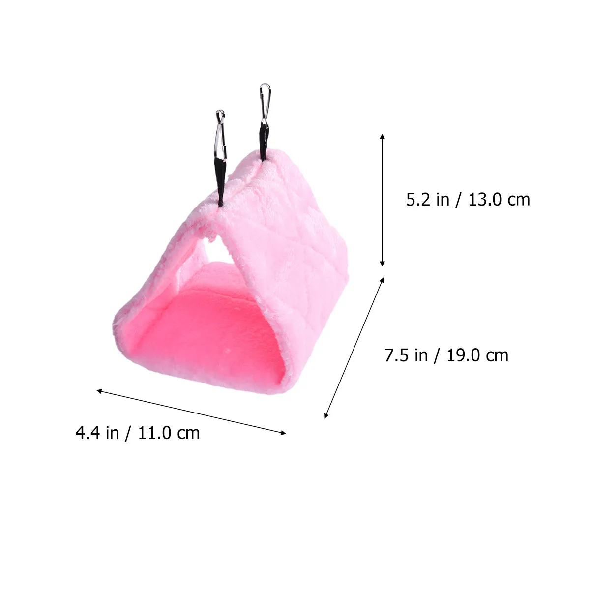 Plush bird sleeping bed for pet bird owners, keeping birds warm with 19*11cm size and pink color