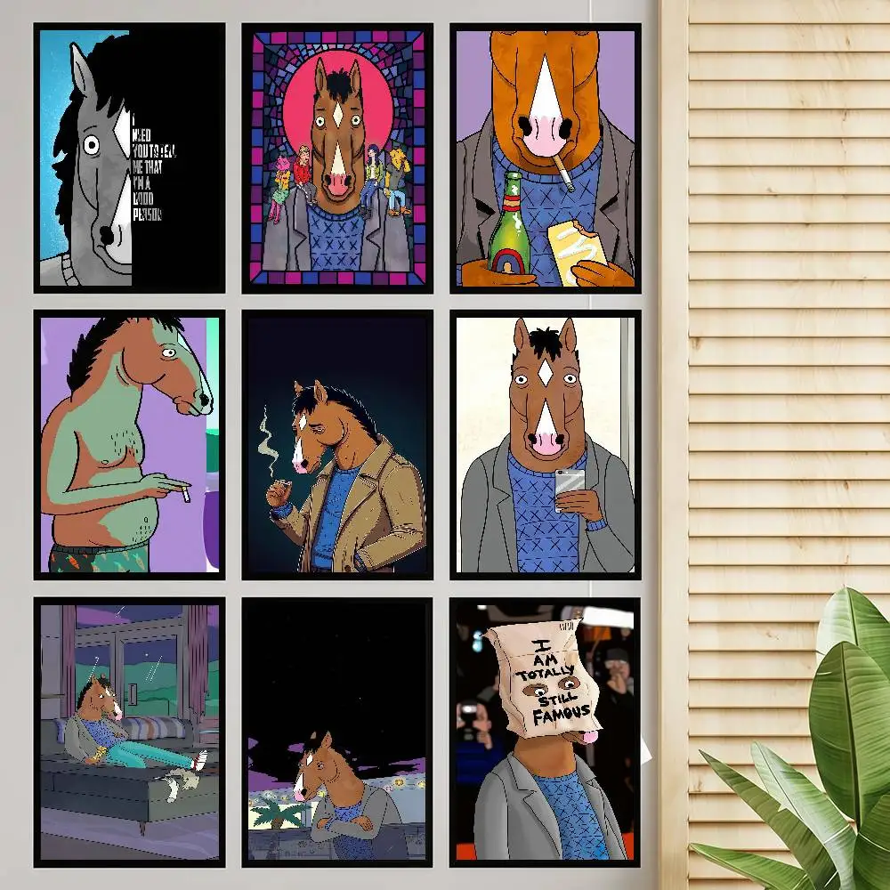 Anime B-BoJack H-Horsemans Klassische Vintage Poster Vintage Zimmer Home Bar Cafe Dekor Nordic Home Decor