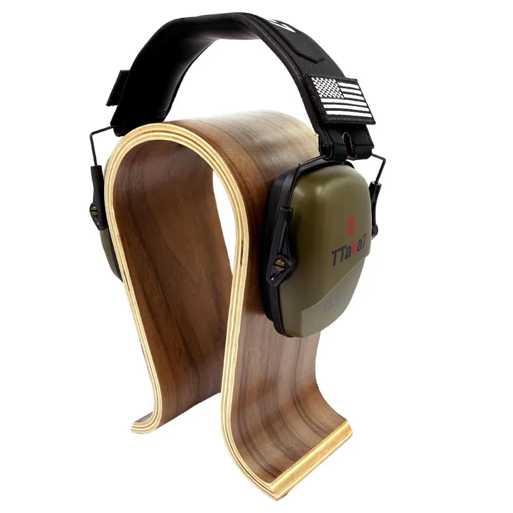 Headphone stand U-shaped wooden, wooden headphone stand Desktop headphone display stand, suitable for almost all headphones.