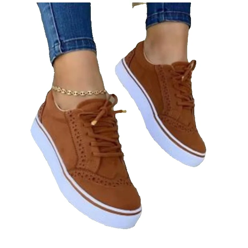 Scarpe da skateboard donna in scamosciato lacci punta tonda basse_voghion.com