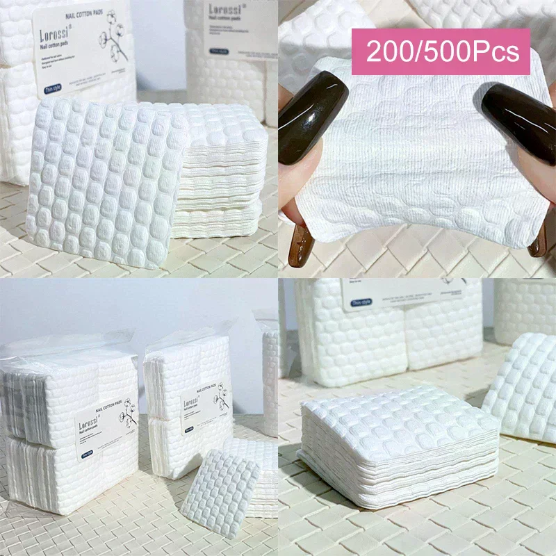 /Kuz/Tool 200/500 Pcs Nail Cotton Pad Polish Remover Gel Clean Manicure Napkins Lint-free Wipes Cleaner Paper Pads Varnish