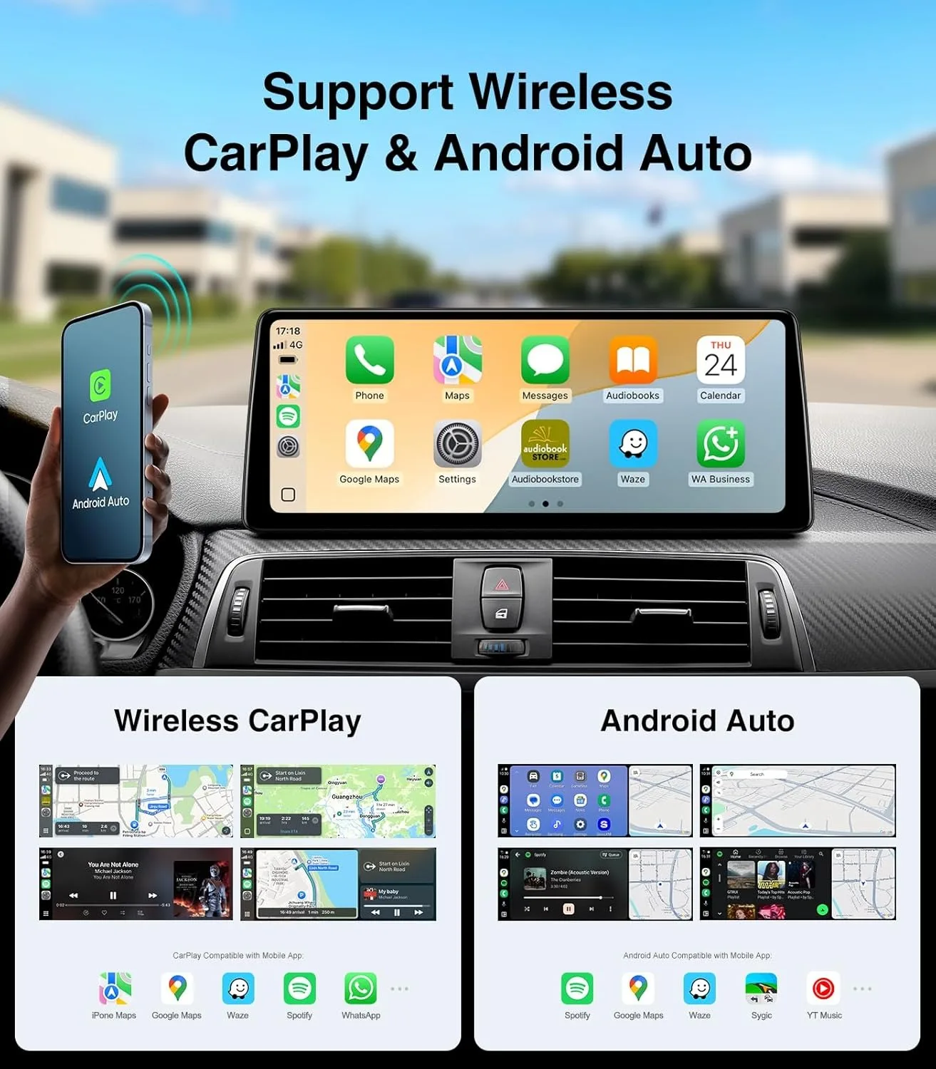 الترا ضيق أندرويد 14 كوالكوم wireles Carplay راديو السيارة لتحديد المواقع والملاحة لسيارات BMW 7 سلسلة F01 F02 2009-2017 NBT مشغل وسائط متعددة