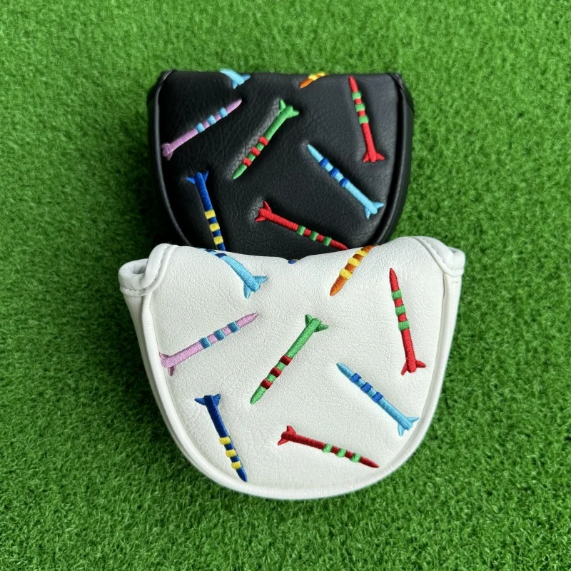 Golf Mallet Putter Head Cover Tee Pattern Golf Driver Cover Putter Covers Hybrid UT Protector Club Cover Set Golf Accessories image 4