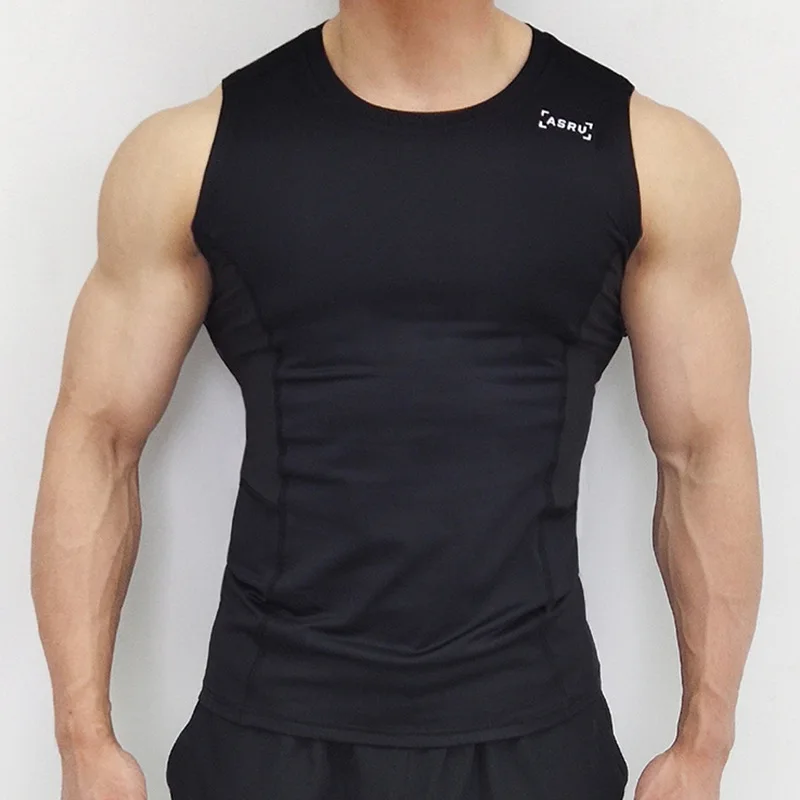 Men\'s Summer Compression Casual Tank Top Gym Fitness Quick Dry Bodybuilding Sleeveless Shirt Workout Clothing Sportswear Vest