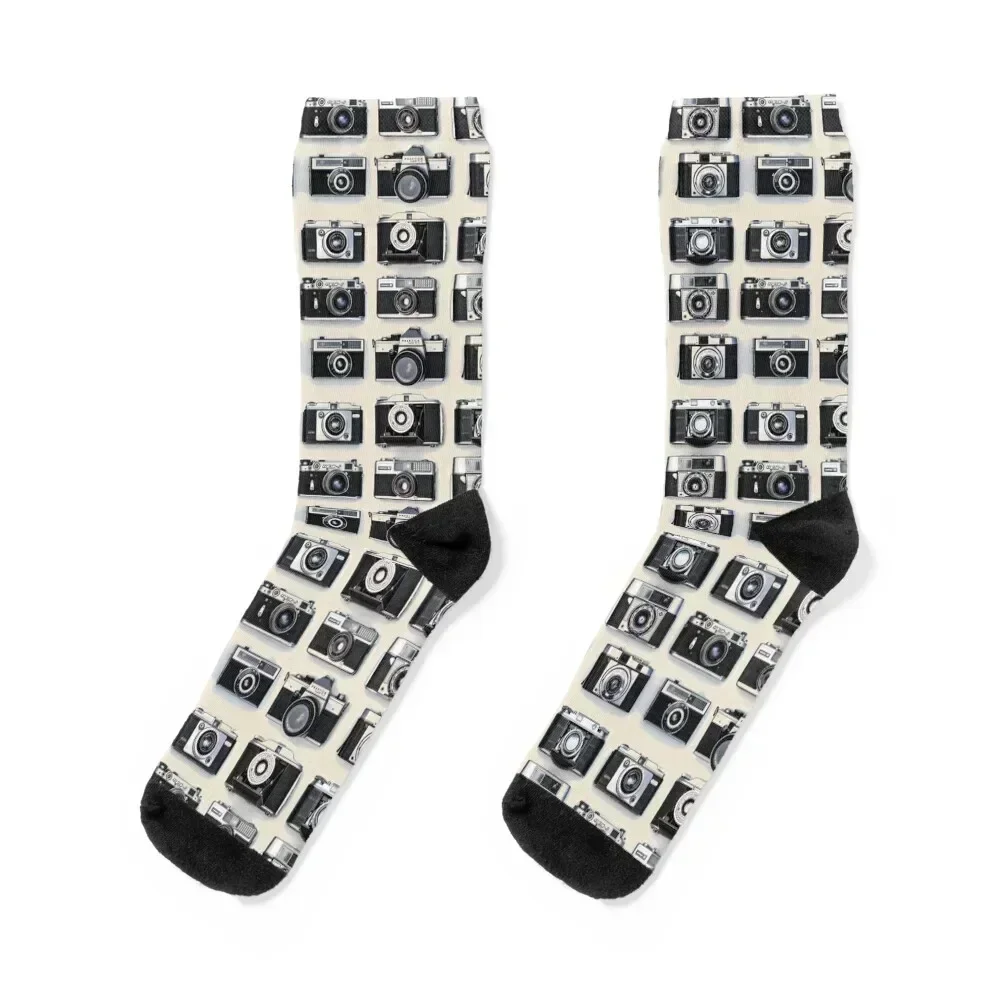 Vintage Cameras Socks Antiskid soccer fashionable Running Ladies Socks Men's