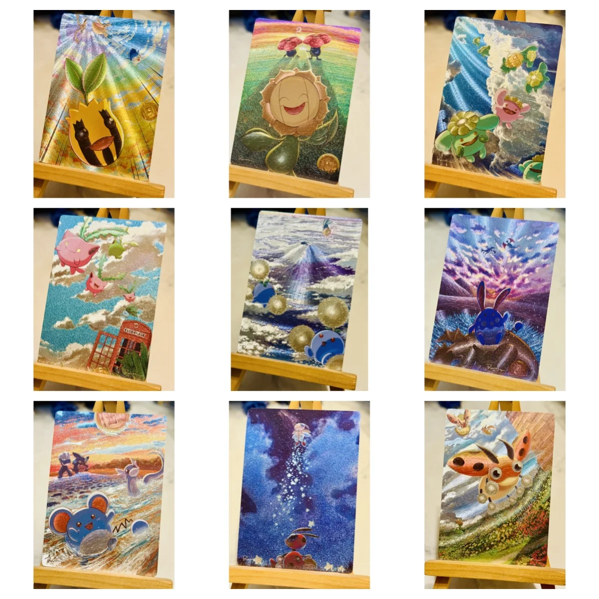 

9 шт./компл. Pokemon TCG Hilda самоконтроль подпись торговые флэш-карты аниме мультфильм коллекционный подарок 63x88 мм DIY