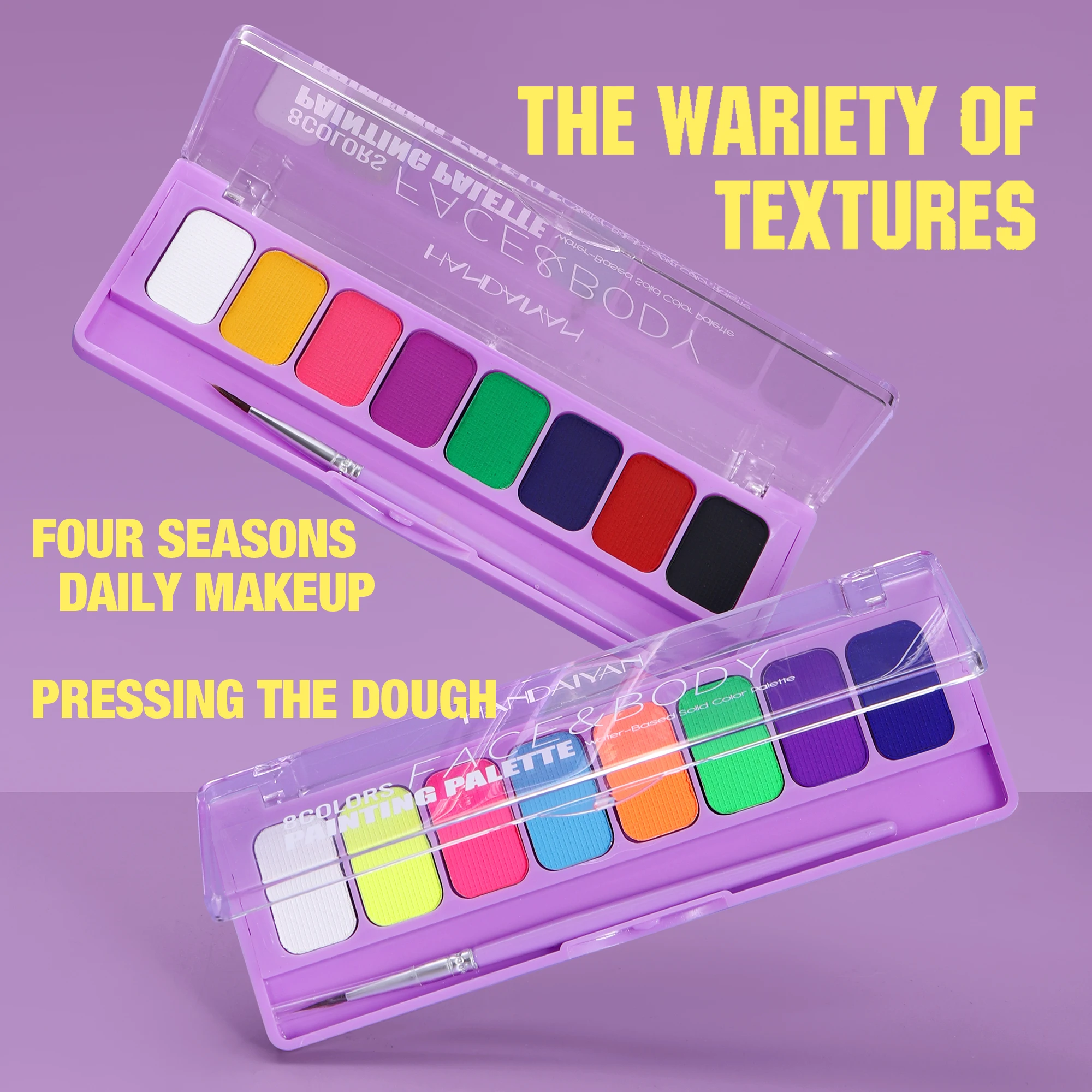 Juego de pintura corporal fluorescente de 10 colores, cosméticos faciales para fiesta de Halloween, maquillaje, pintura de neón no tóxica para festivales de música de Mardi Gras