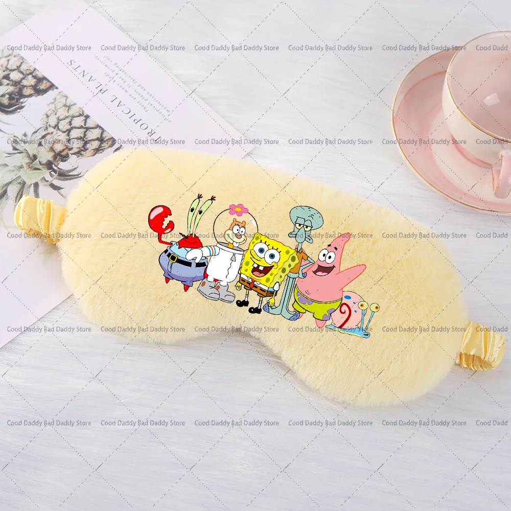 Fashion Creative Eyepatch Anime Printed Eyeshade Accessories Cartoon SpongeBobs Cute Eye Mask Casual Eyepatchs Birthday Gifts