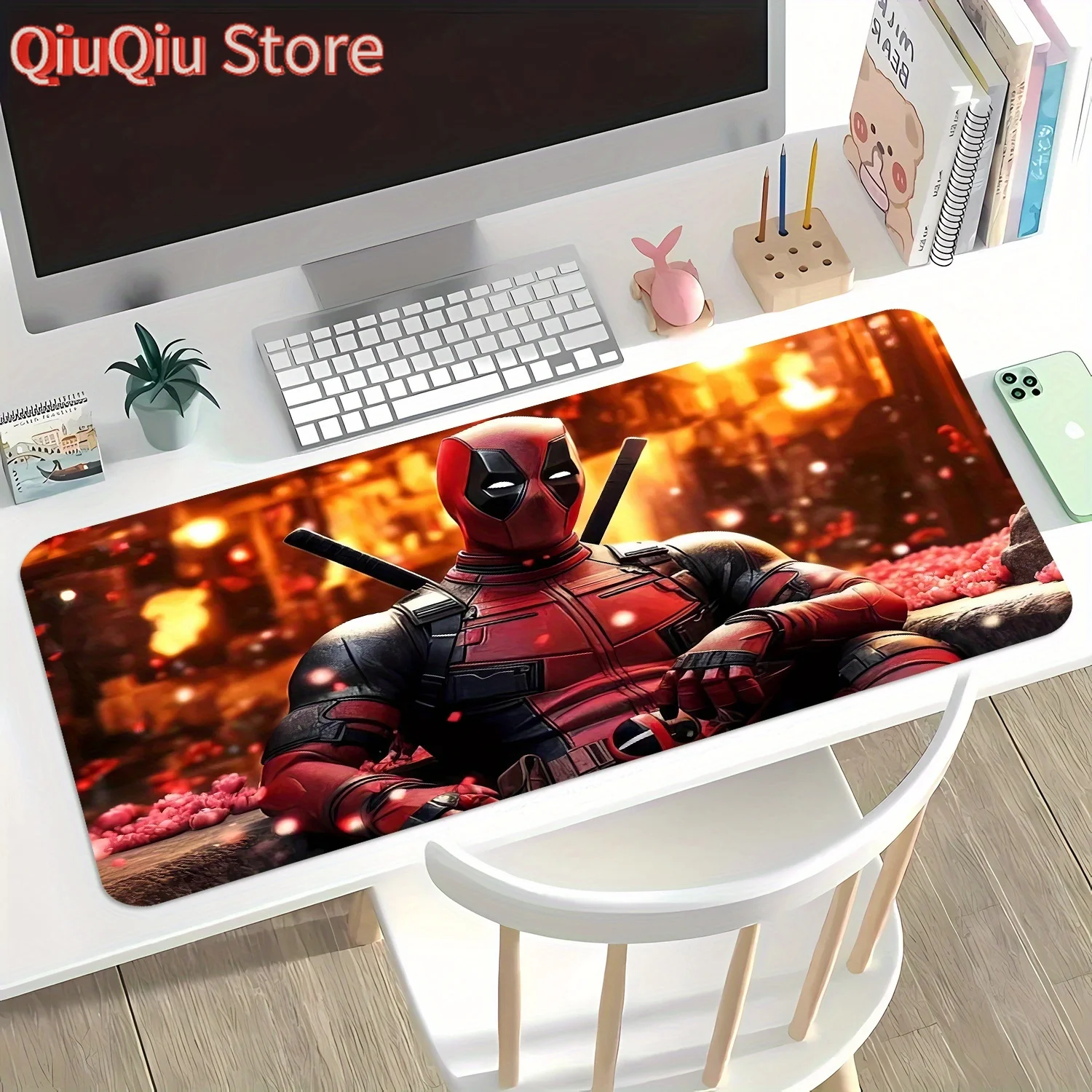 

1 шт. коврик для мыши Marvel Deadpool & Wolverine, пасхальный коврик для мыши на День святого Валентина, милый офисный нескользящий резиновый коврик, офисный компьютер