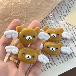 New Kawaii Rilakkuma Hairpin Bangs Clip Side Broken Hair Clip Cute Sweet Headwear Cartoon Hair Accessories Girl Birthday Gift