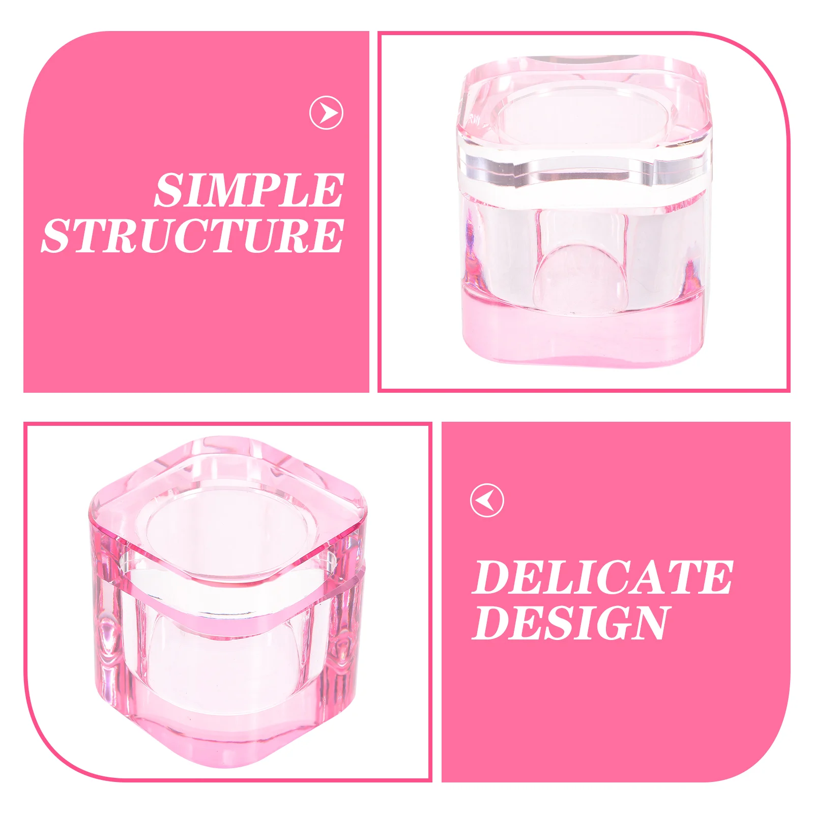 Nail Brush Cup Dappen Dish Anti-collision Acrylic Tools Crystal Glass Manicure Cups