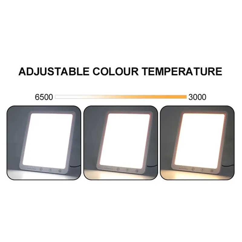 ABSS-Portable LED Daylight Lamp 10000 Lux With Memory Function 6 Timer Setting 5-Level Brightness 3 Color Temperature