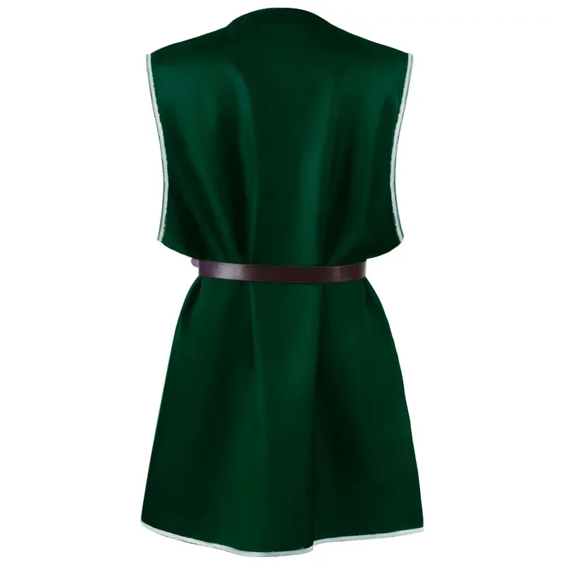 Erwachsene Männer mittelalter liche Renaissance Krieger Ritter Kostüm Robe ärmel los mit Gürtel mittelalter lichen Cosplay Männer Rundhals Tunika Mantel