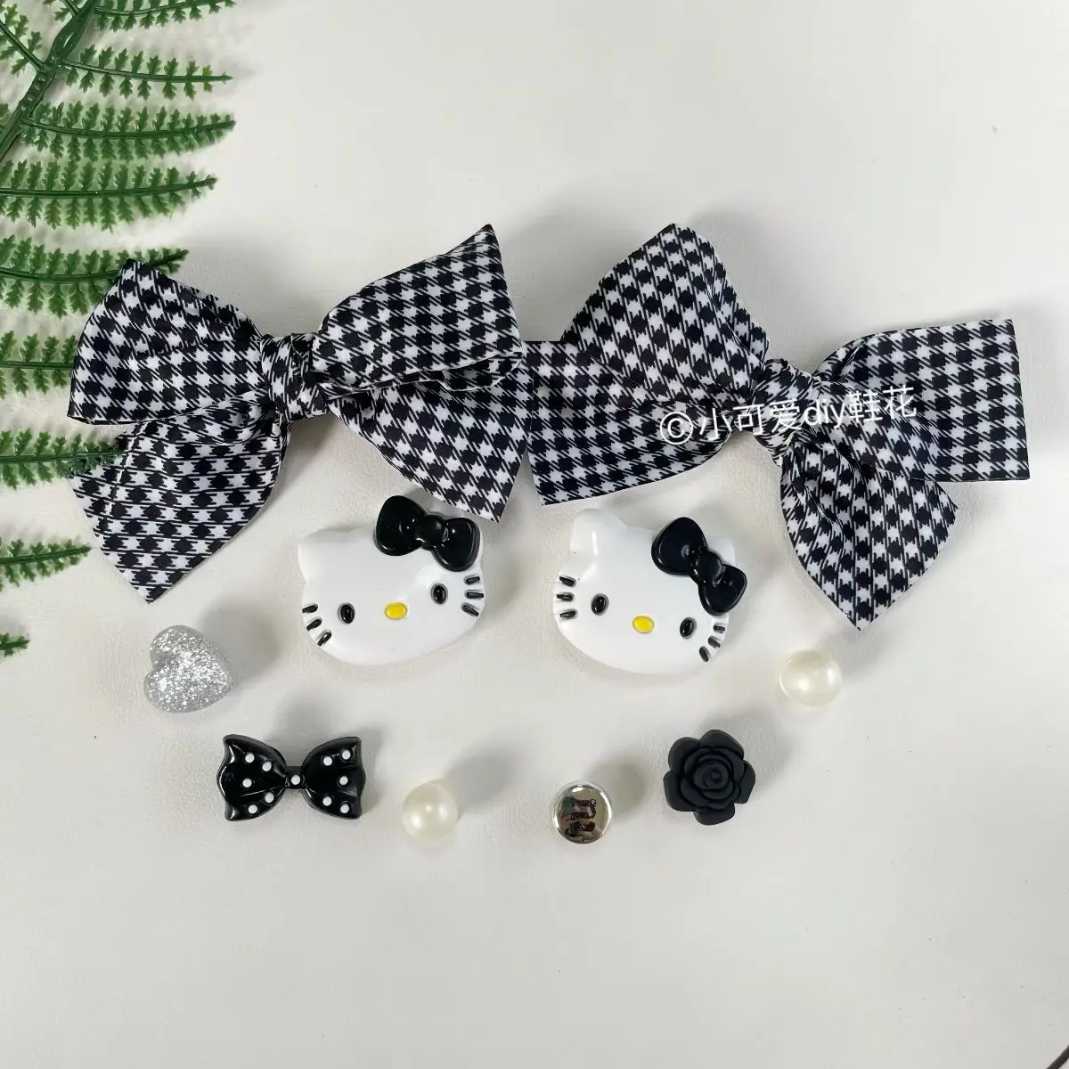 Cute Kitten Bow Decoration, Detachable Shoe Buckle Trendy Handmade Shoe Accessories