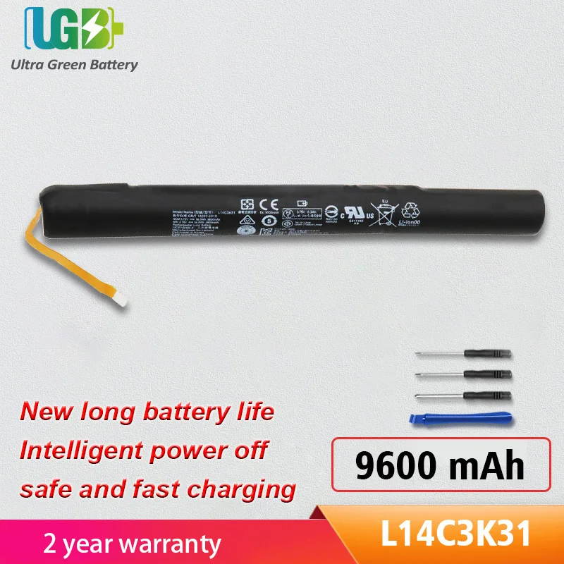 

UGB New L14C3K31 Battery For Lenovo Yoga Tablet 2 1050L 1050F 2-1050F 2-1051F 2-1050L 2-1050LC 2-1051L Yt2-1050 L14D3K31