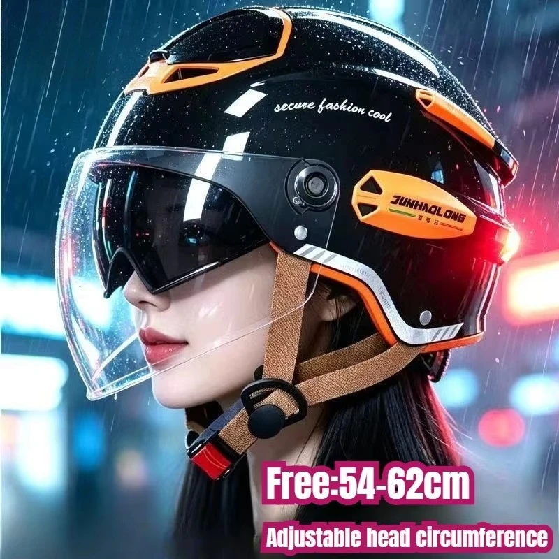 Summer Vintage Motorcycle Helm - Dual Visor Motorcycle Racing Helmet ulasan dan harga