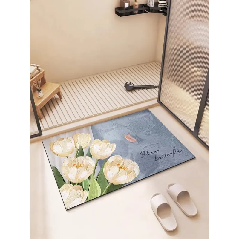 

Tulip absorbent diatom mud quick-drying bathroom floor mat