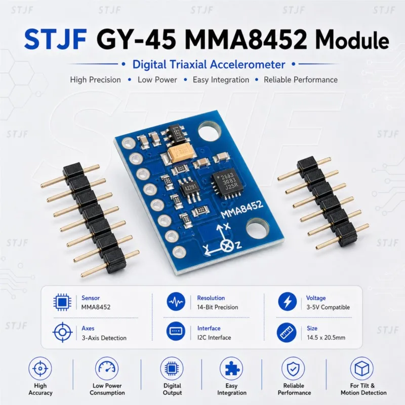 GY-45 MMA8452 Module Digital Triaxial Accelerometer High-precision Inclination Module