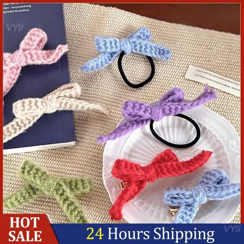 Knitted Butterfly Hair Band Durable Soft Knitted Ponytail Retainer Cute Hairpin Hairpin/side Clip Is Selling Like Hot Cakes