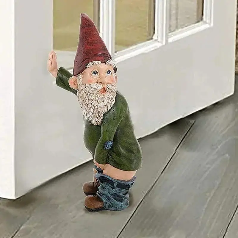 New Creative Design Exquisite Statue Resin Crafts White Bearded Old Man Dwarf Sculpture Christmas Garden Courtyard Decoration