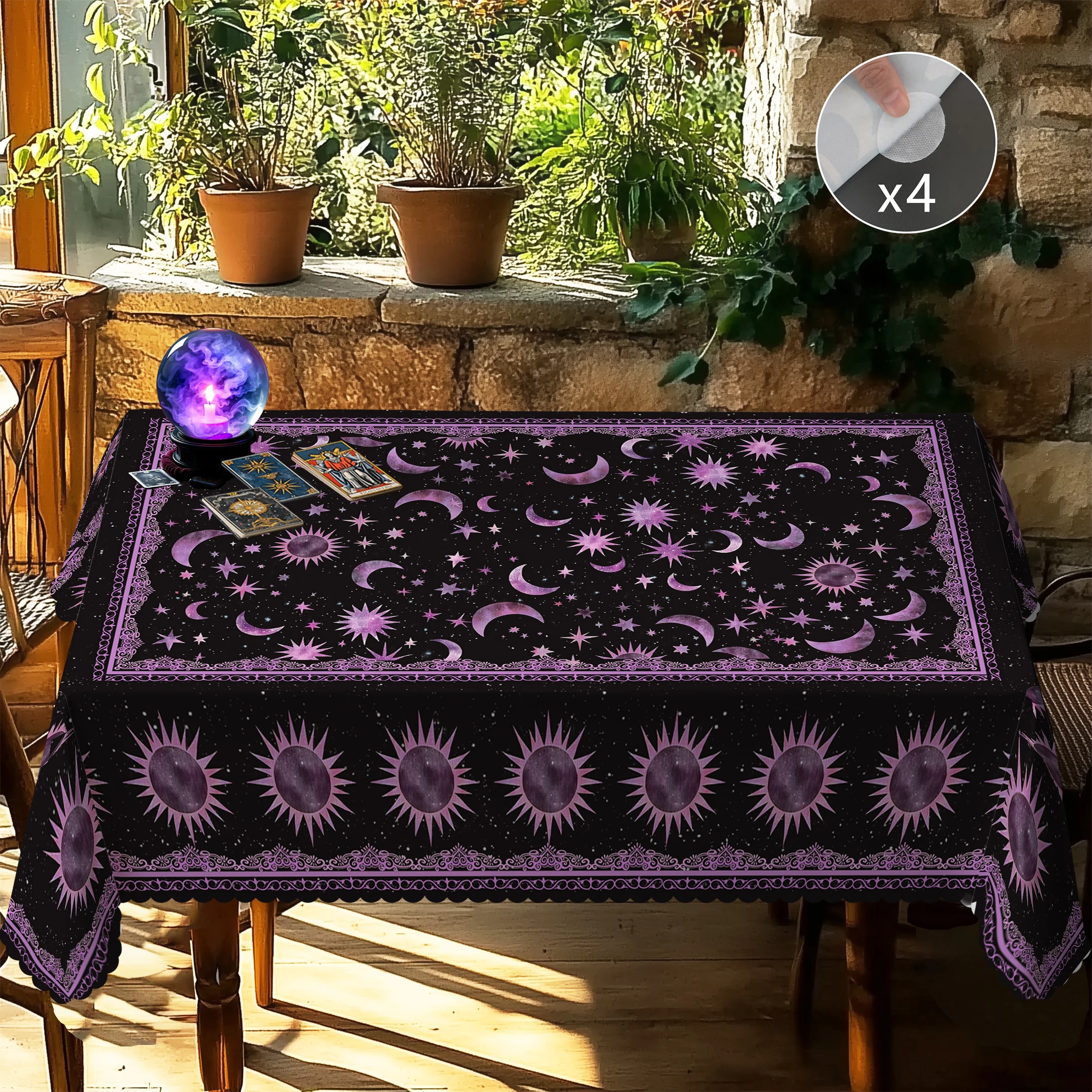 ผ้าปูโต๊ะทรงกลมลายไพ่ทาโรต์และ - Desk Setup Background บทวิจารณ์และราคา