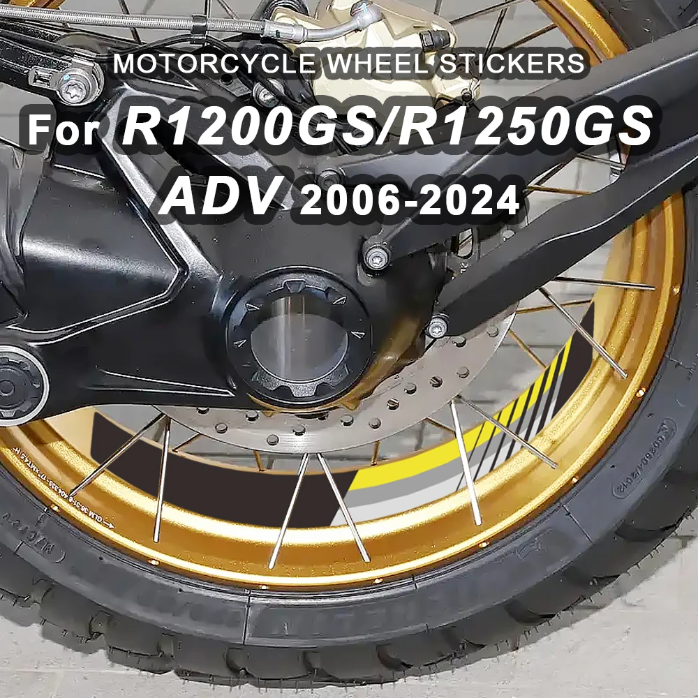 For BMW R1250GS R1200GS ADV R 1200 GS R1250 1250GS Adventure Cool Motorcycle Wheel Stickers Motorbike Rim Decals Accessories