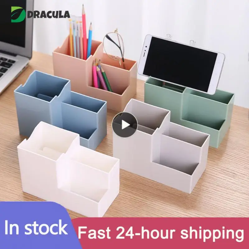 Desktop Pen Holder Organizer Multi-functional Stationery Container Storage Cosmetics Makeup Tools Rack School office Utensils