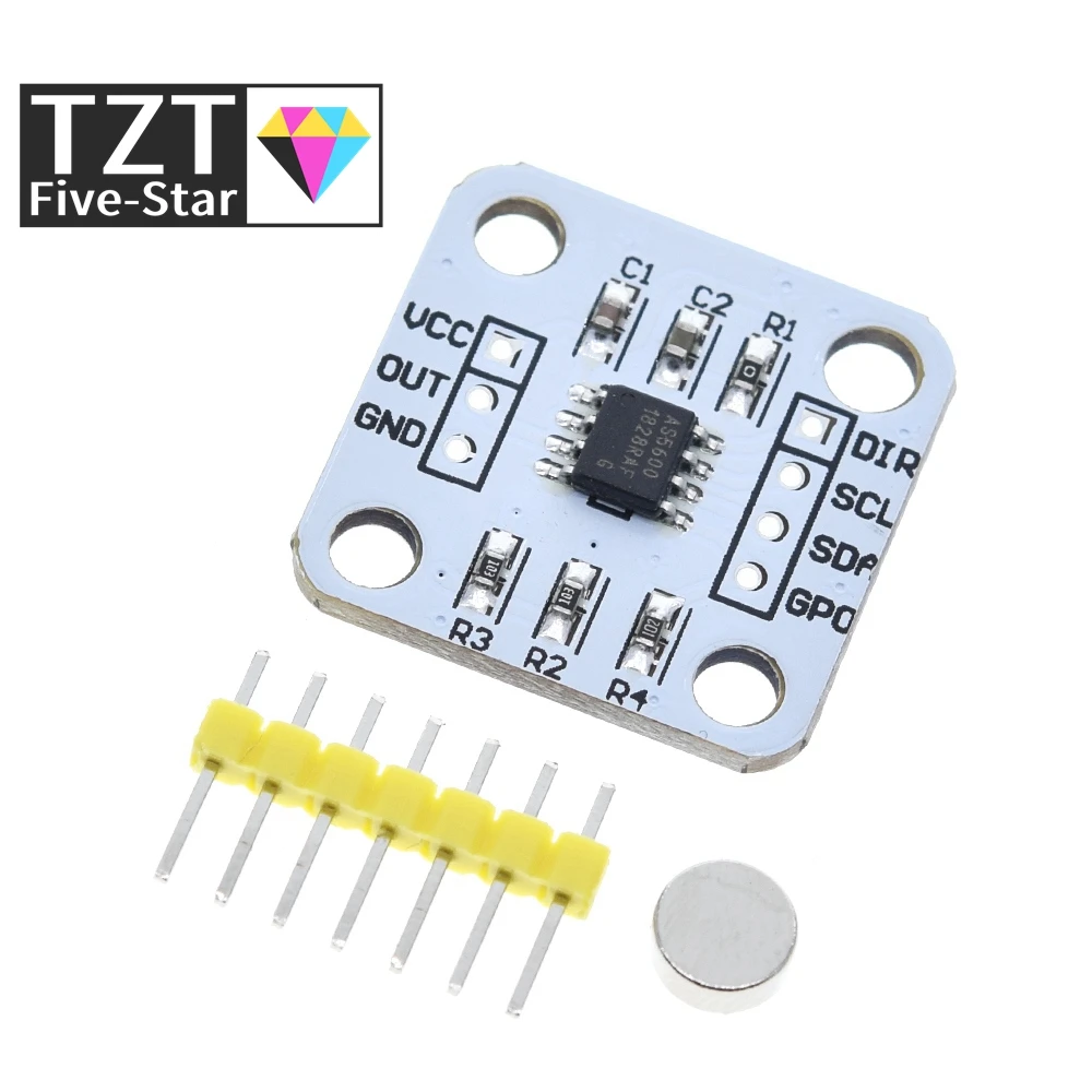 AS5600 magnetic encoder magnetic induction angle measurement sensor module 12bit high precision For aduino