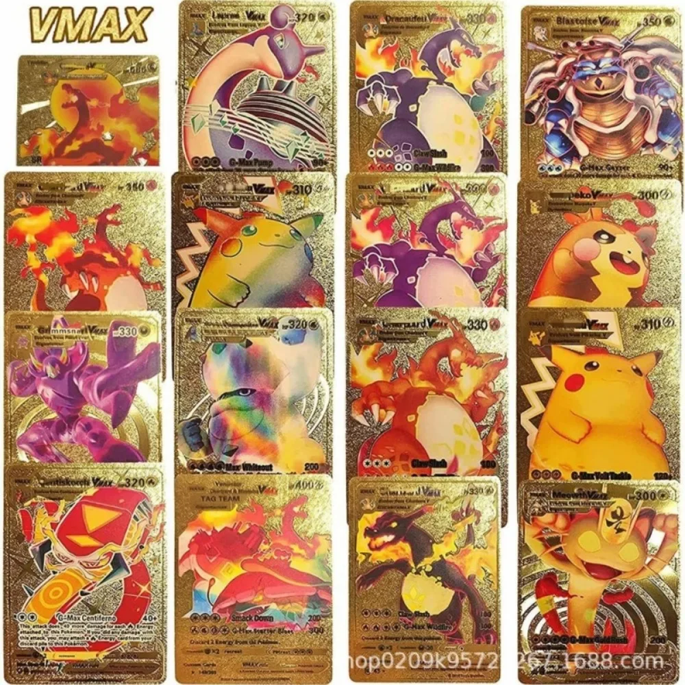 English version 55PCS Battle Collection pokemon Gold foil card Charizard Arceus Silver Rainbow English German VSTAR VMAX Card