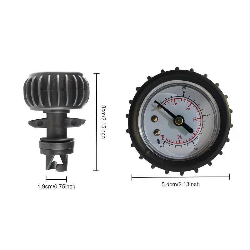 Air Pressure Gauge Inflatable Pump Valve Adapter For SUP Paddle Board Boat Kayak Accurate Measurement Tool