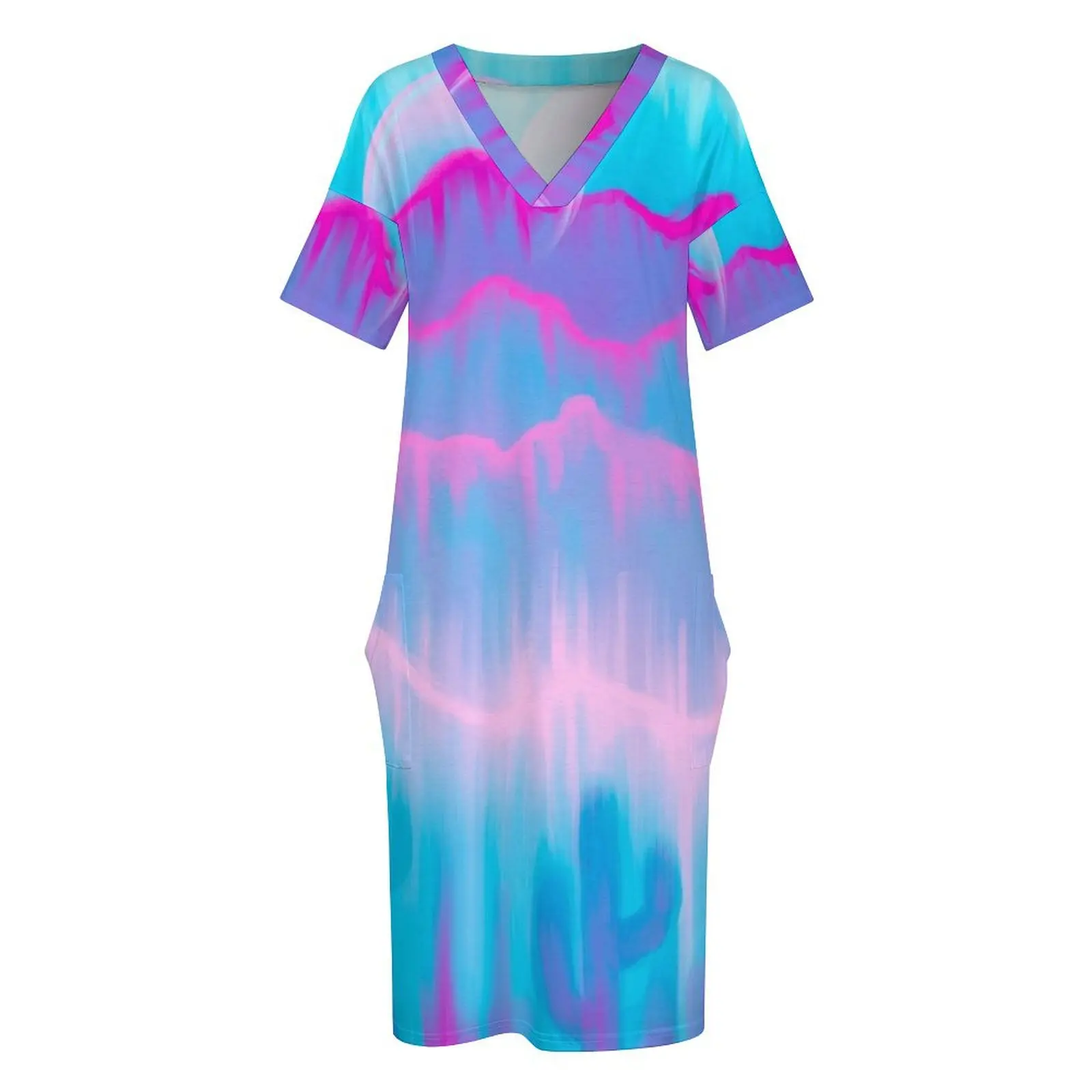 Abito da spiaggia con abito da ballo con tasca ampia delle montagne nel deserto