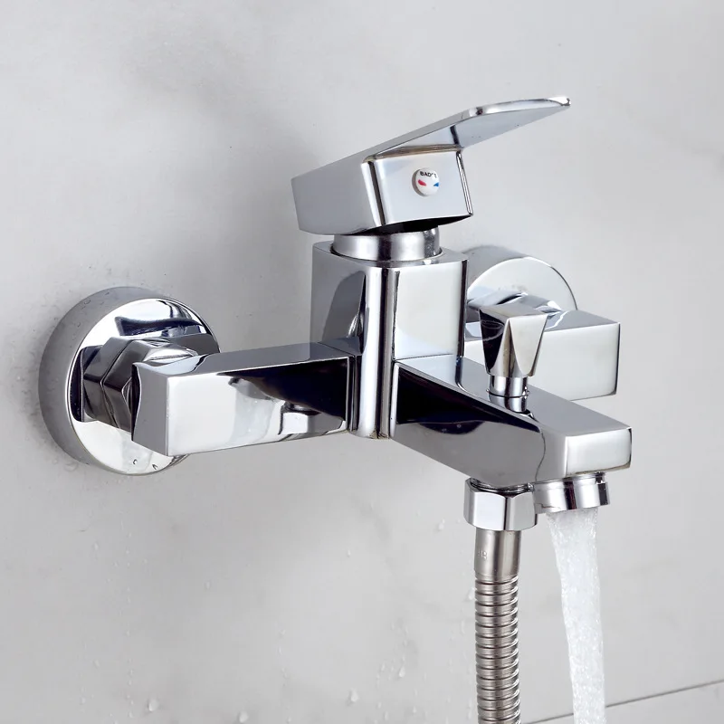 Shower Faucet Wall Mounted Bathroom Bathtub Faucets Shower Set Single Handle Hot and Cold Mixing Valve Tap Shower Accessories view 3