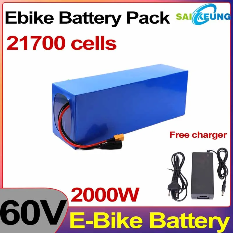 

Ebike Batteries 60V15ah 20ah 25ah 35ah 30ah 45ah 50ah 3000W Electric Bicycle kit Li-Battery 40ah 350-2000W Scooter Ebike Battery