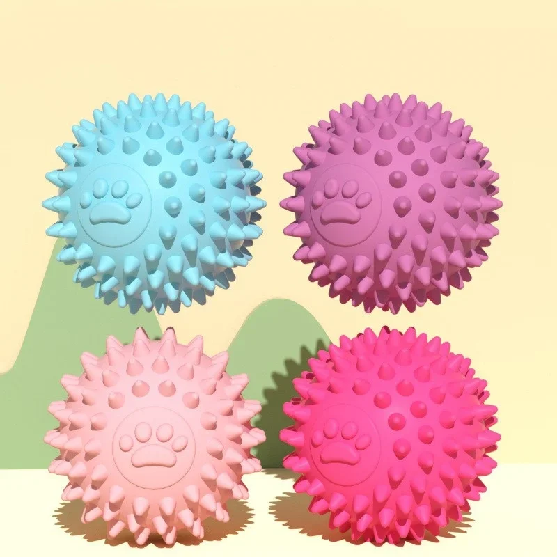 Puppy Chewing Ball Interactive Dog Chew Toy Bite Resistant Teeth Cleaning Boredom Relief Small Medium Large Dogs Pet Supply