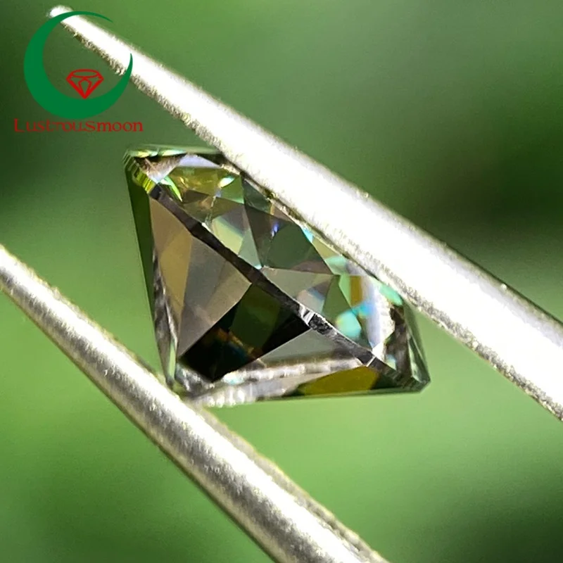 Blue Green Moissanite with certificate5.0mm-11mm 1-5CT Round Loose Stones loose Moissanite Jewelry DIY Moissanite GRA