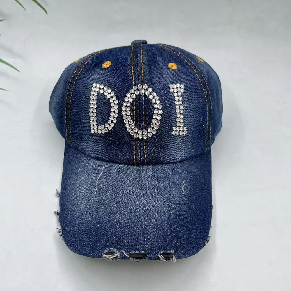 اليدوية المخصصة جميع حجر الراين الأبيض نادي نسائي اليوناني الأخوات DOI شعار إلكتروني قبعة هدية #1