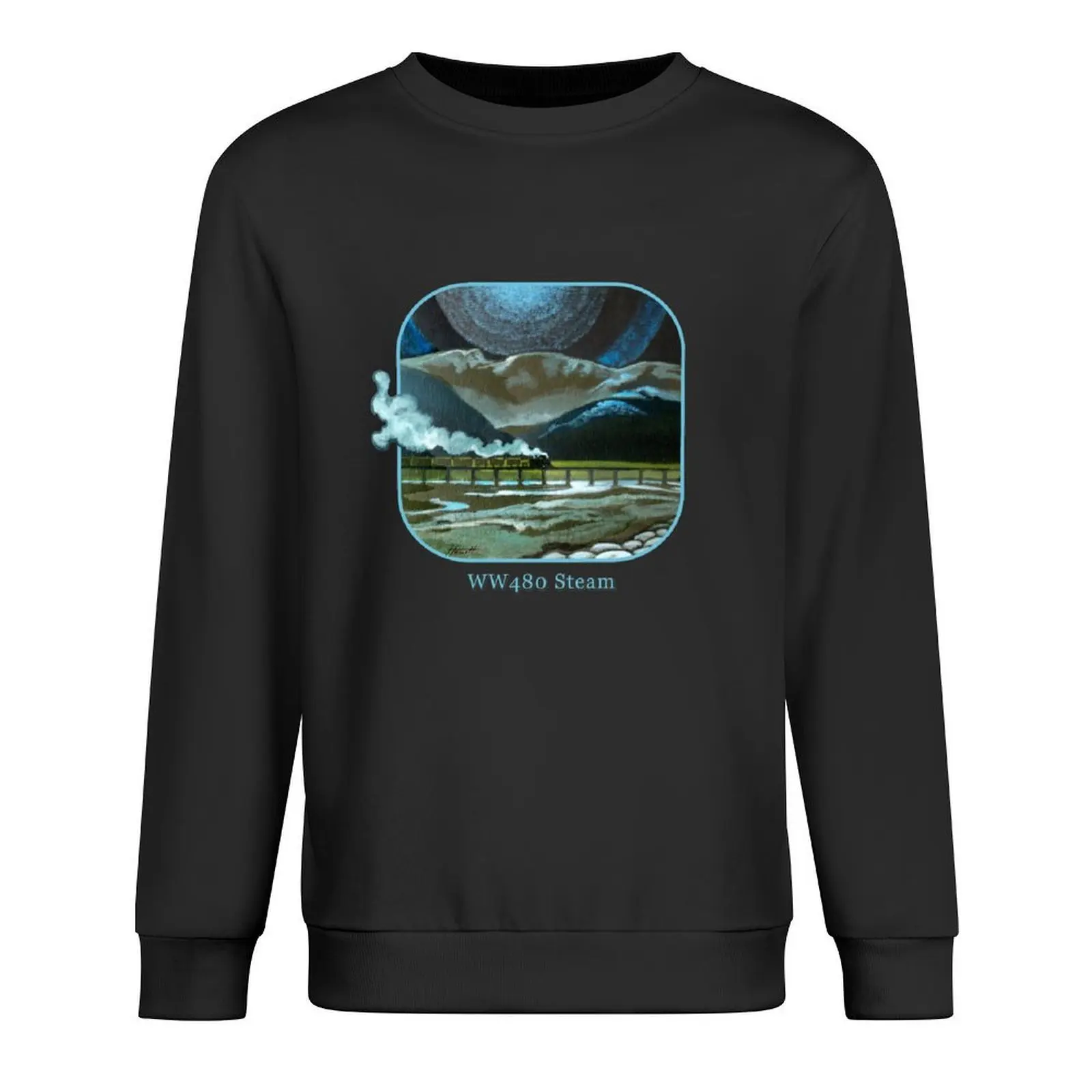 

Night Passage - WW480 Steam Train Pullover japanese style men's clothes autumn clothes sweatshirt for men