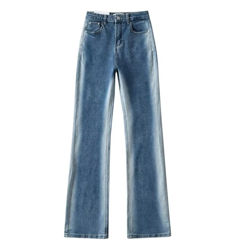 

Женские джинсы скинни с высокой талией, расклешенные ноги, эластичные повседневные утягивающие универсальные длинные брюки с талией, весна-осень 2023, весна-осень