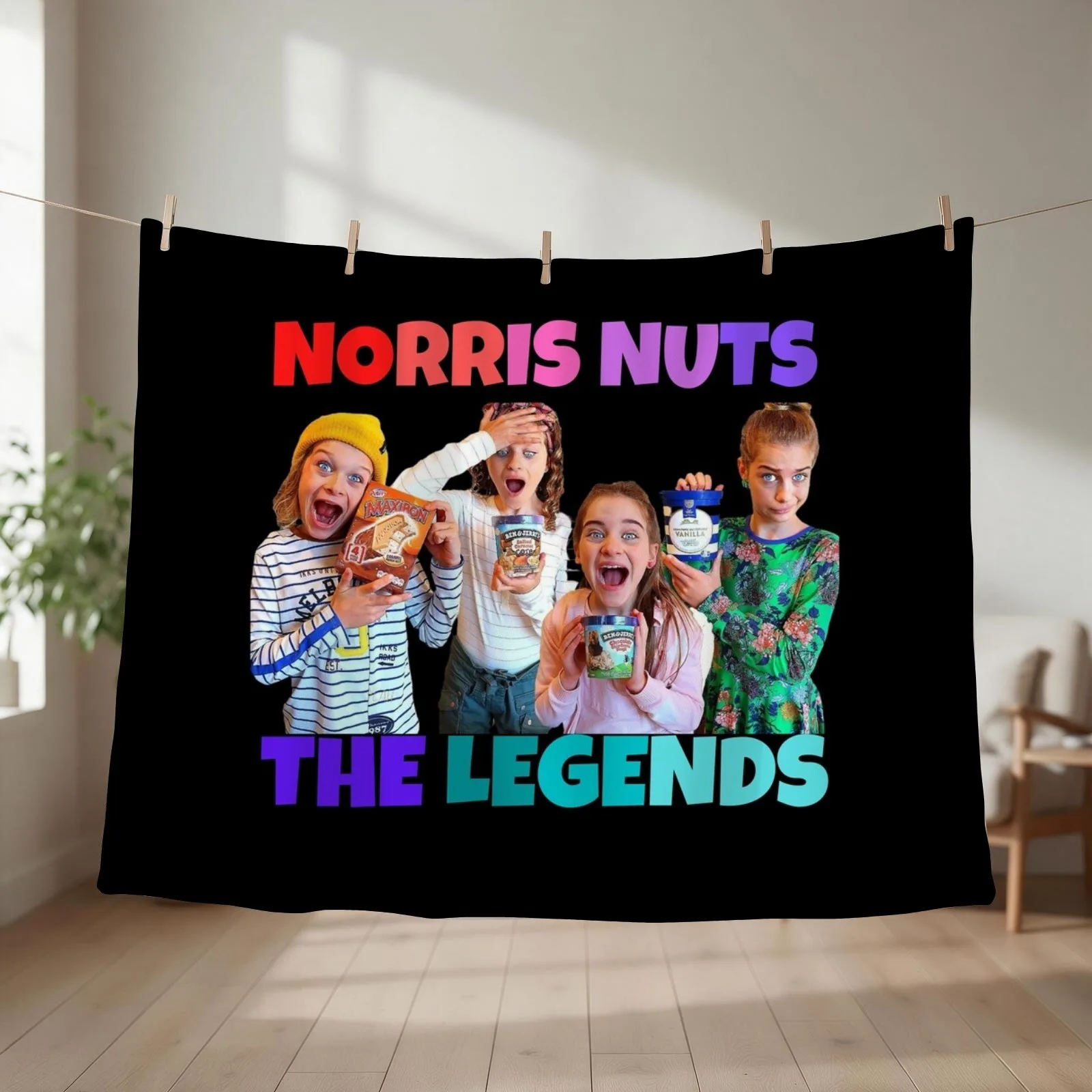 Norris Nuts.- The Legends Merch Throw Blanket couch cozy soft plush fuzzy picnic outdoor blanket