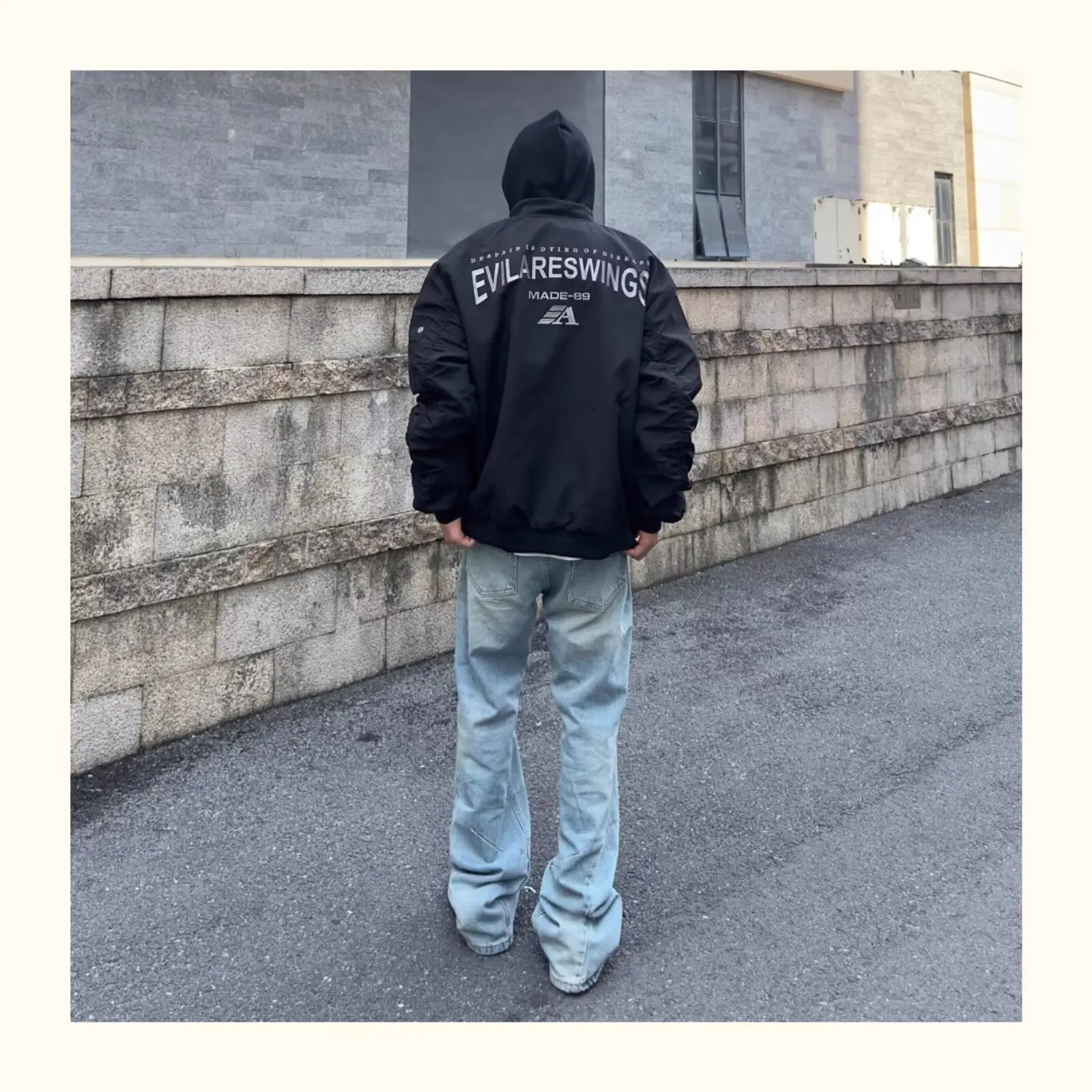 

Повседневная мужская куртка Jaet, американский модный бренд, весна-осень, новый Sle, элитная, легкая, эластичная, свободная посадка, молодежная политика...