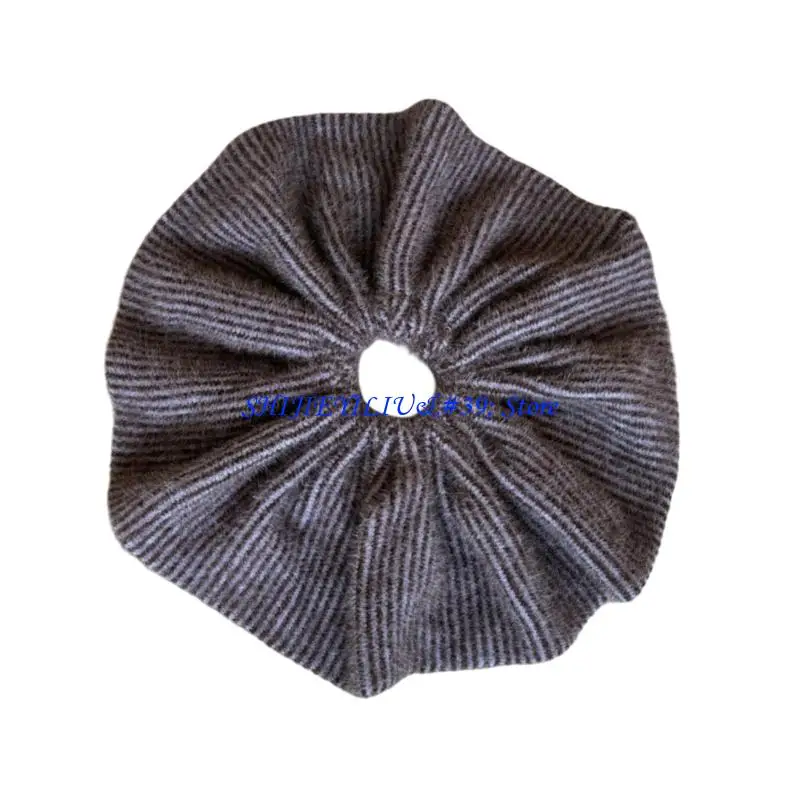 

E21F Comfortable Knitted Hair String Elastic Hair Tie French Charm Design Lightweight Hairpiece For Girls and Women