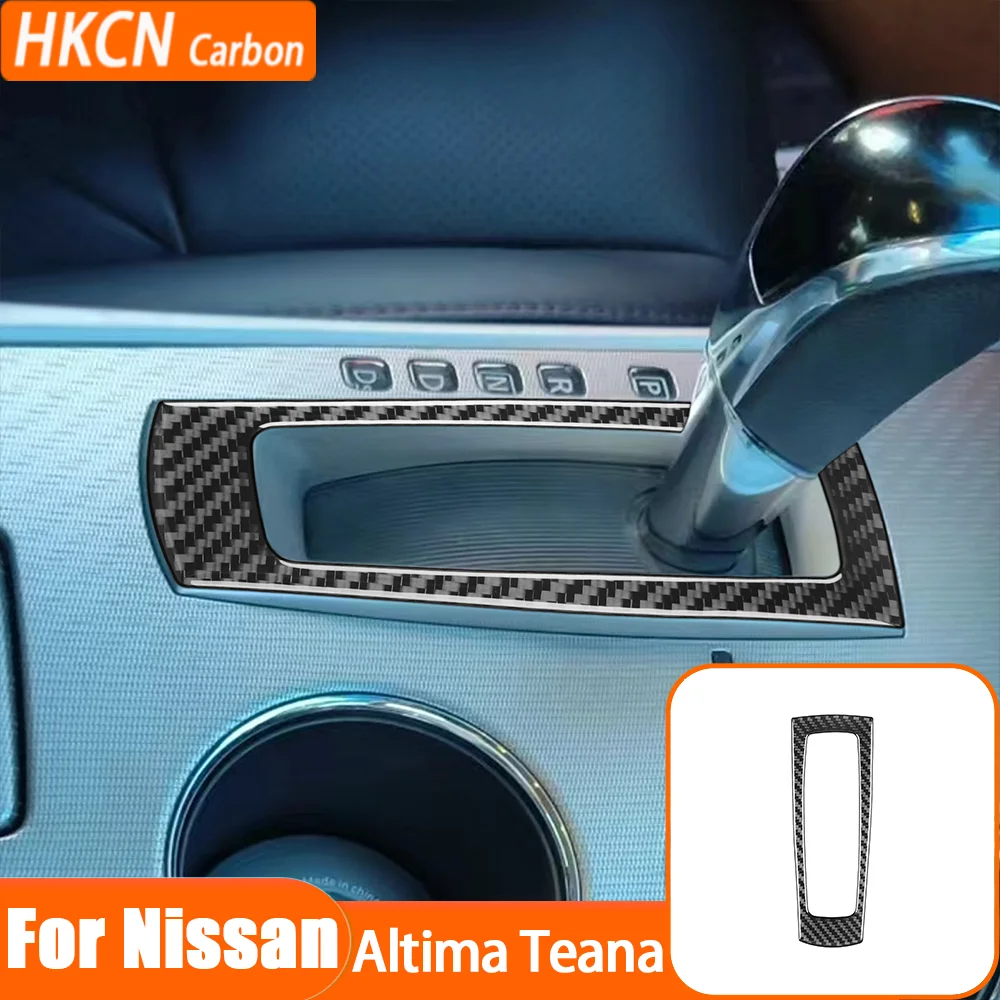 

Carbon Fiber Console Gears Shifter Frame Car Interior Accessories Trim Sticker Modification For Nissan Altima Teana 2013—2018