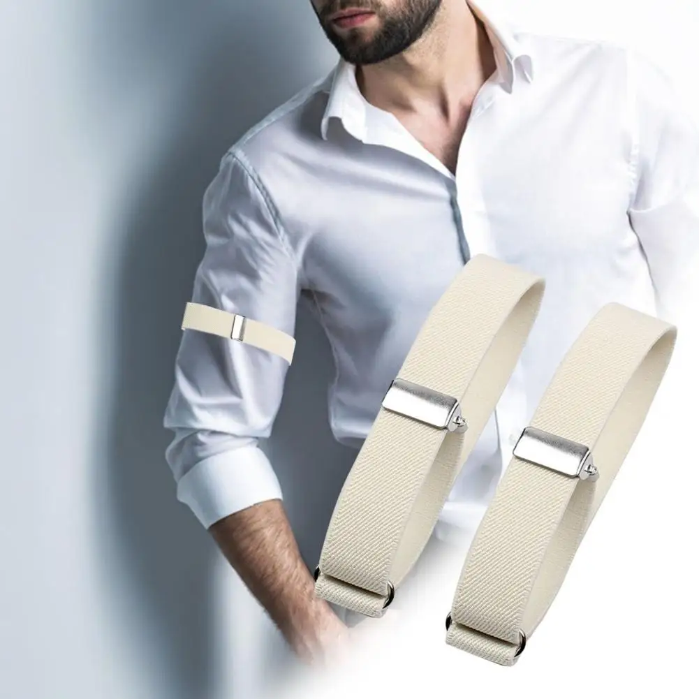 

Elastic Armband Shirt Sleeve Holder Men Elastic Armband Shirt Sleeve Holder Adjustable Arm Cuffs Bands Clothing Accessories