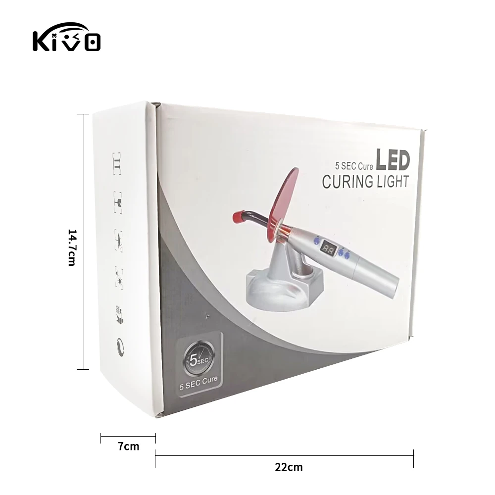 Dental Curing Lamp Dentistry Blue Light Curing Cordless Wireless LED Curing Machine Resin Composite 5S/10S Faster Light Curing