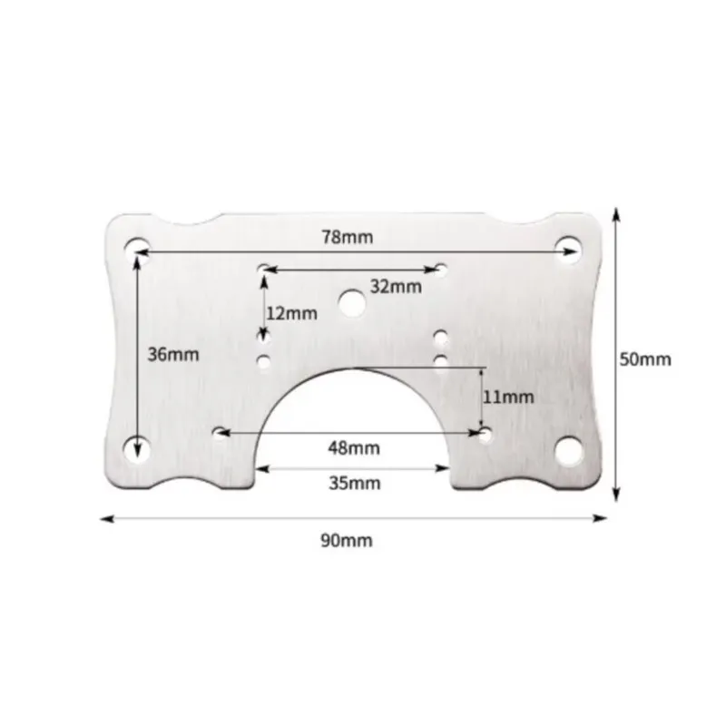 90*50mm Stainless Steel Hinge Repair Plate For Cabinet Furniture Hinges Mounting Cupboard Door Fixing Plate Home Tools E2