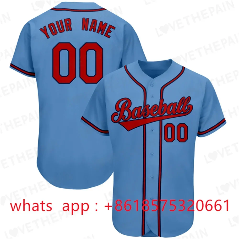 Baseball Jersey Custom Team Shirt Print Personal Name Number Stripe Hip Hop Sportswear Baseball T-shirt Men/Women/Kids Clothing