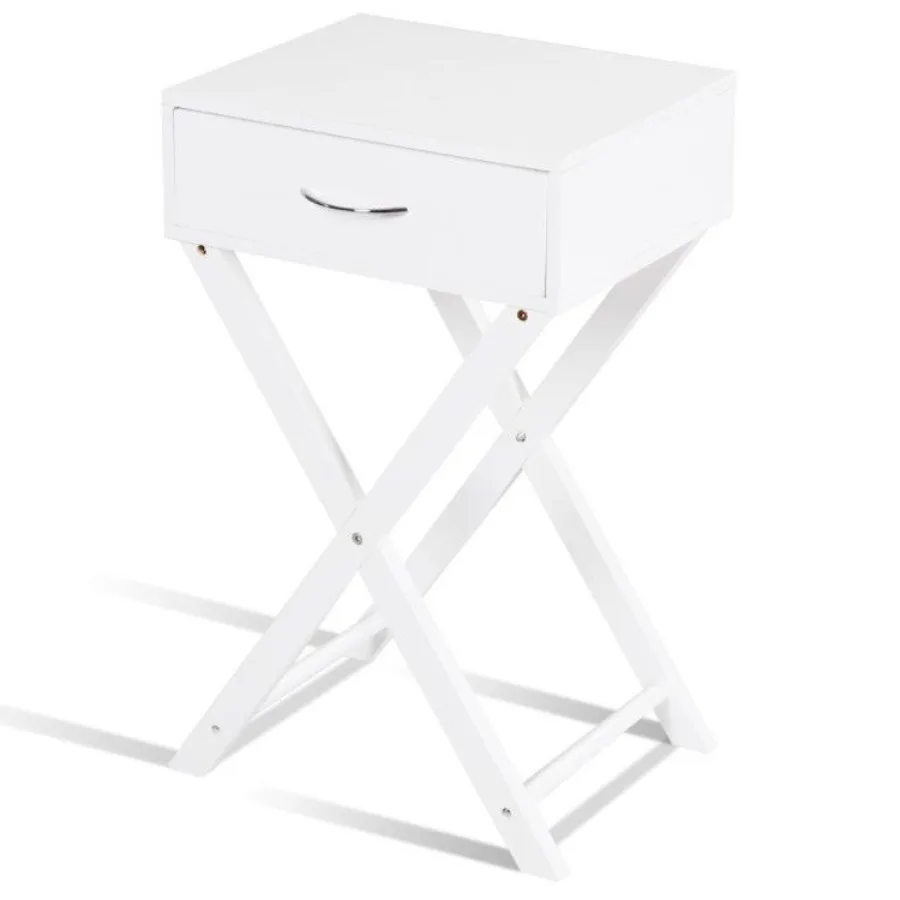 

Design Sofa Side Table with XShape Drawer for Living Room Bedroom